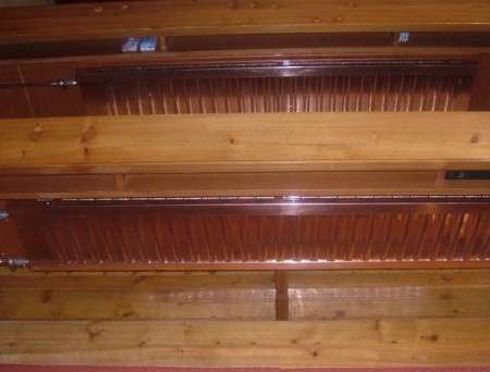 Kúrenie - kostol Pečeňady 